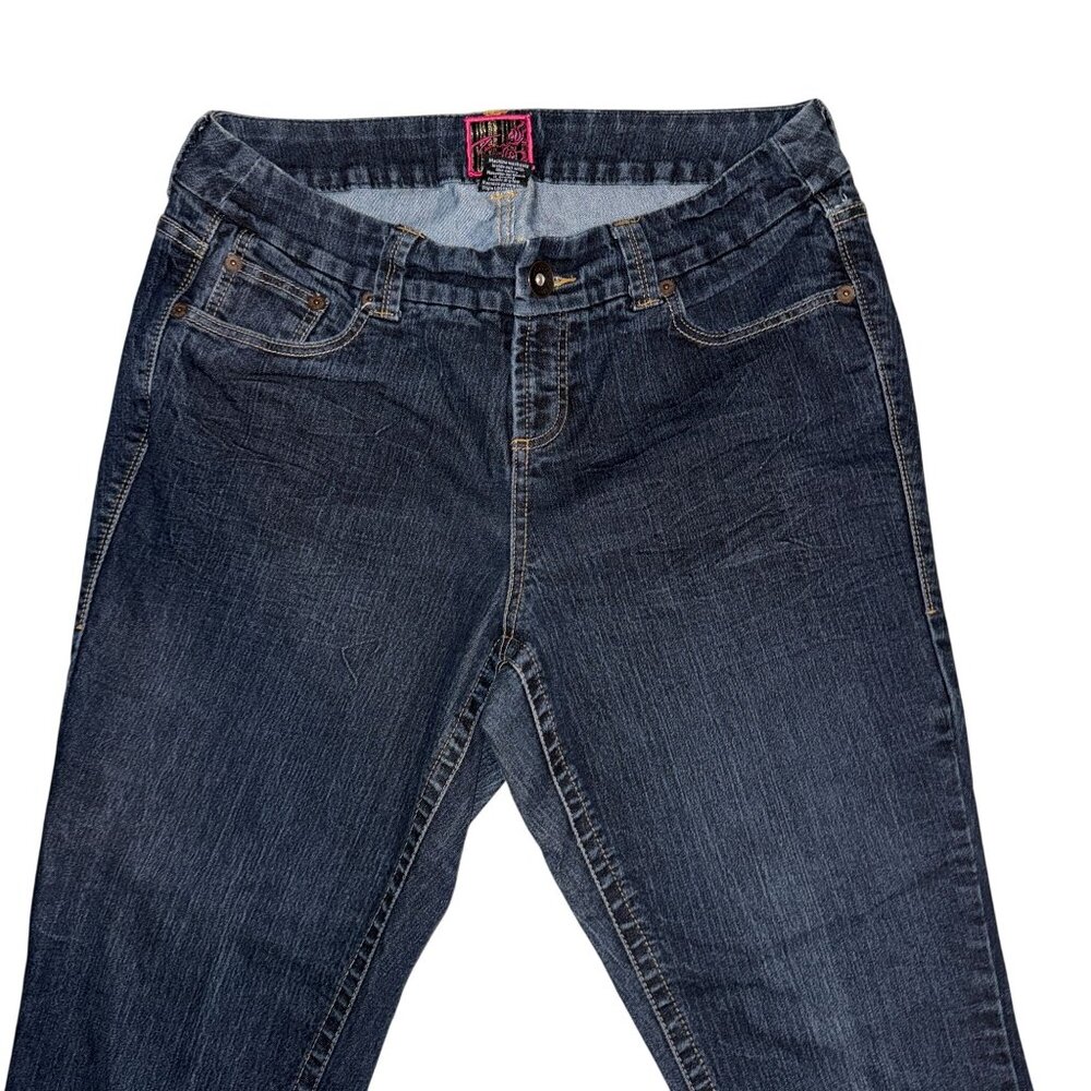 Torrid Plus Size Bootcut Jeans Womens 16 28 Blue Denim Stretch Dark Wash Pockets - Picture 3 of 8